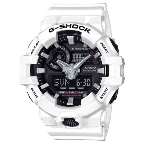 casio g shock white black analogue digital mens sports fitness watch ga700 7a ga 700 7a by g shock color white b85